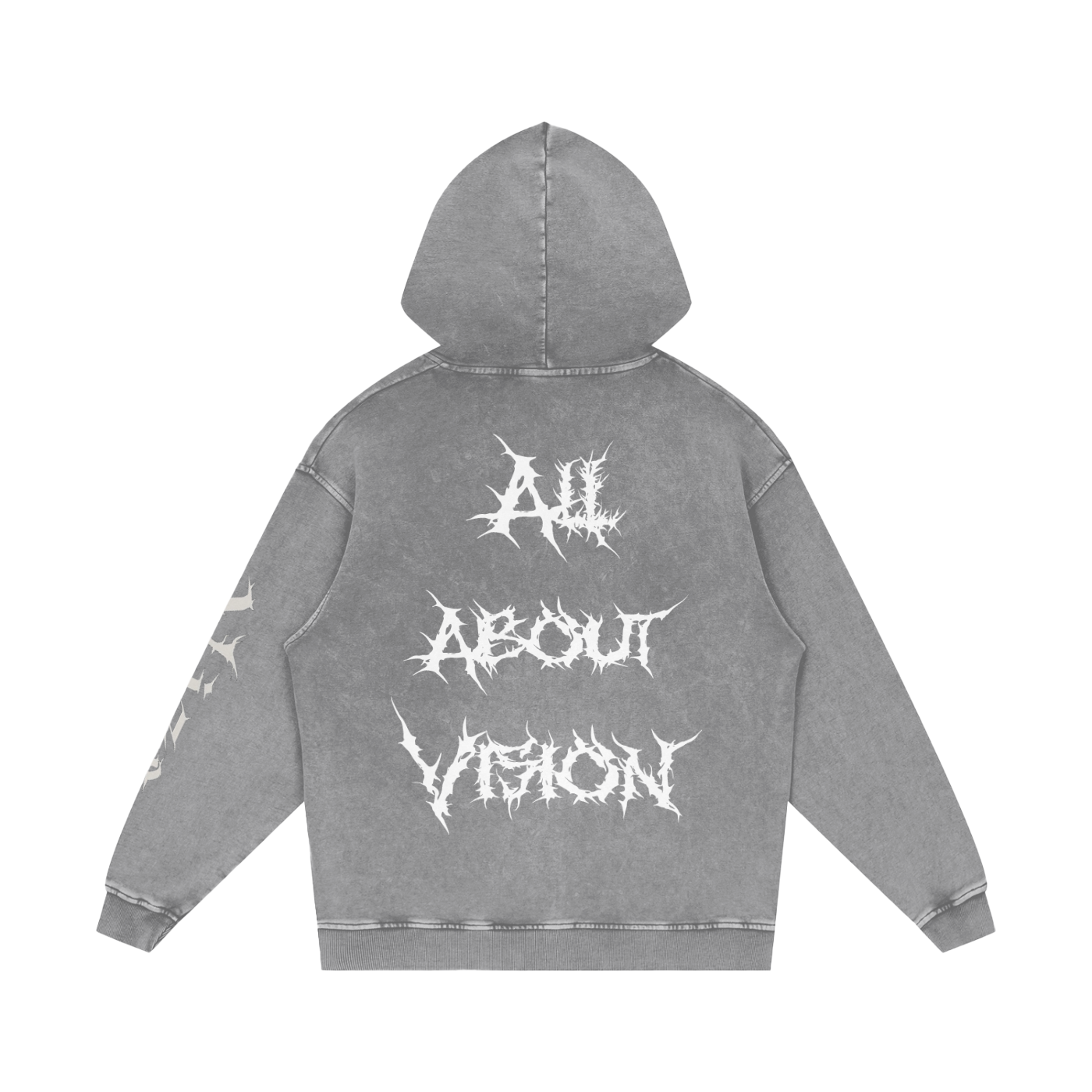 Snow Washed Loose Cotton Hoodie