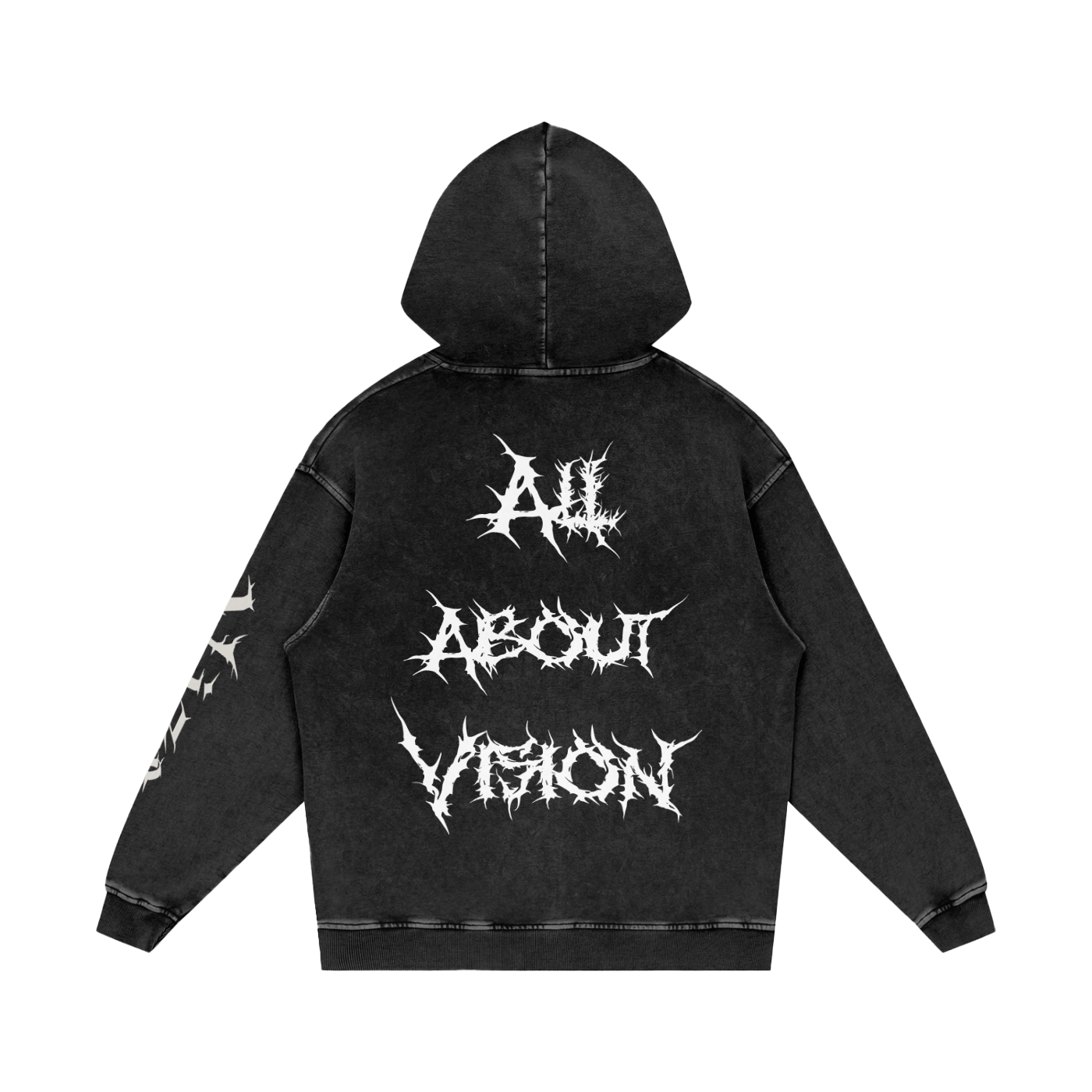 Snow Washed Loose Cotton Hoodie