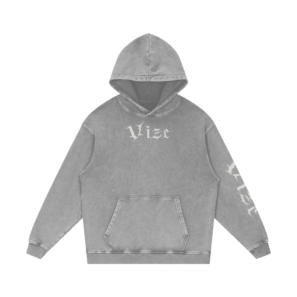 Snow Washed Loose Cotton Hoodie